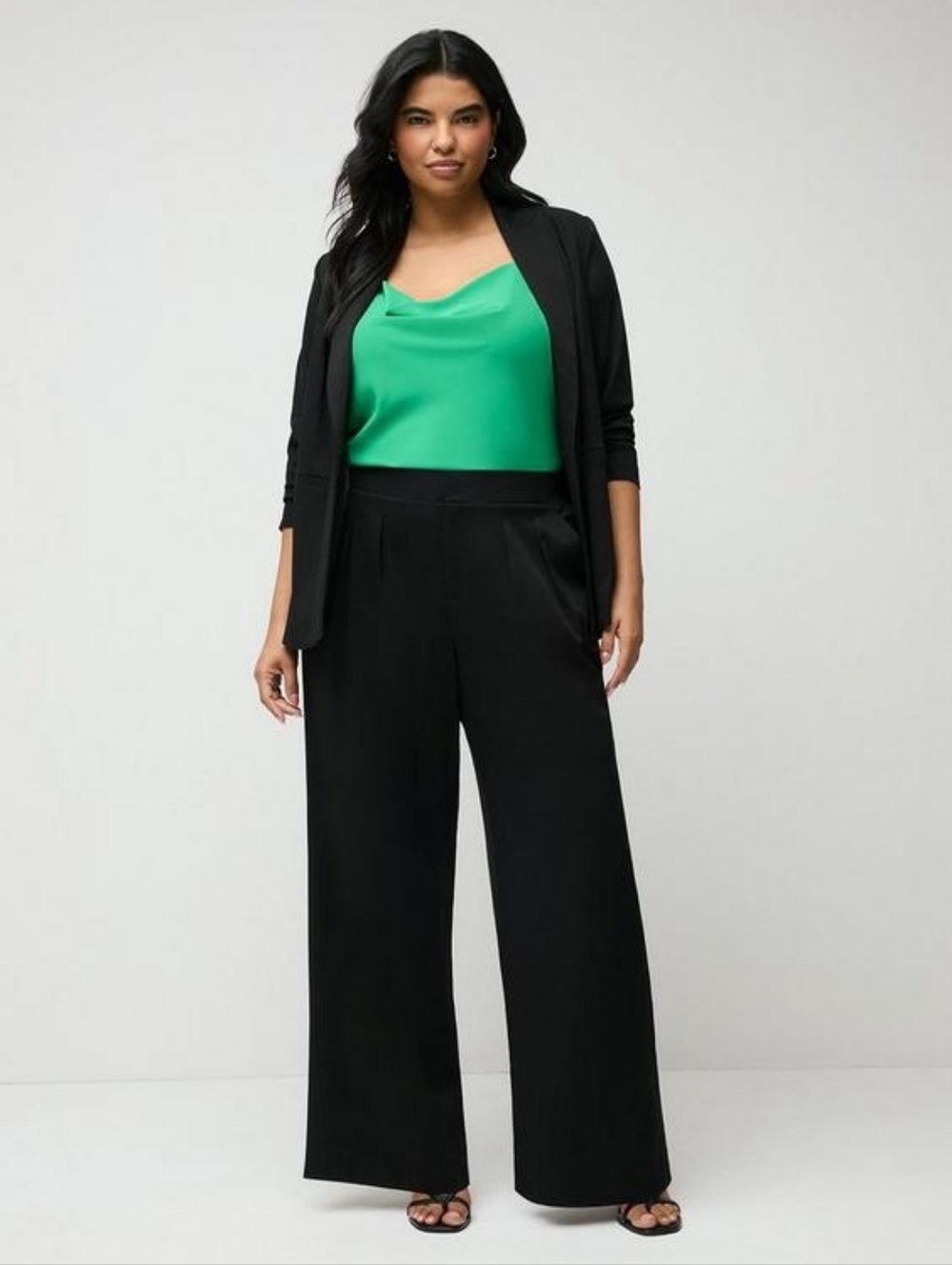 Torrid Studio Wide Leg Challis Buckle Back Trouser